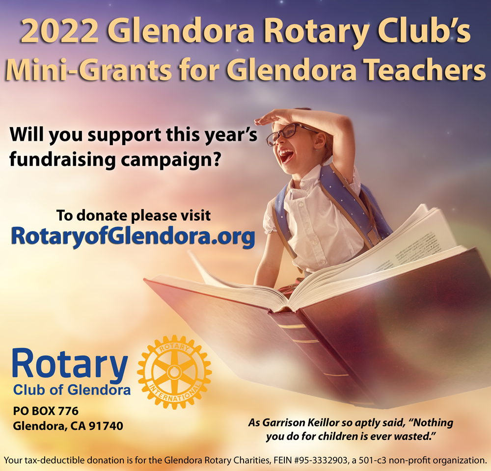 Glendora Rotary Mini grant ad